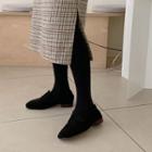 Slit-side Checked H-line Skirt Beige - One Size