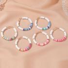 Ceramic Bead Hoop Earring