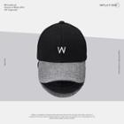 Two-tone Embroidered Baseball Cap Black - One Size