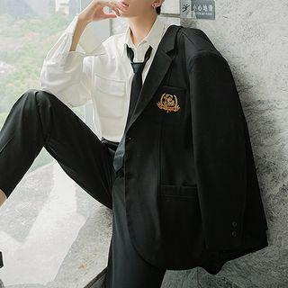 Embroidered Plain Blazer