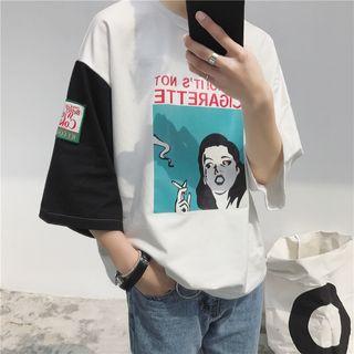 Printed Short Sleeve Oversized T-shirt