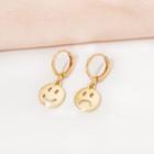 Smiley Alloy Dangle Earring 1 Pair - Gold - One Size