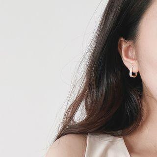 Rhinestone U Shape Alloy Earring