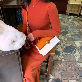 Long-sleeve Midi Knit Mermaid Dress