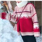 Christmas Print Sweater Red - One Size