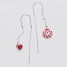 Flower And Apple Non Matching Earring