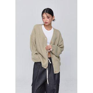 Oversized Ribbed Cardigan