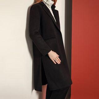 Slit Side Notch Lapel Coat