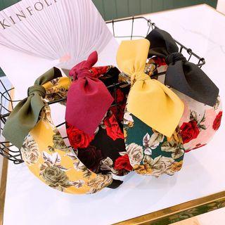 Flower Print Bow Headband