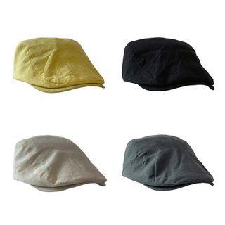 Linen Newsboy Hat