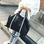 Oxford Contrast Strap Carryall Bag