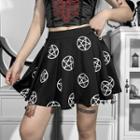 Pentagram Print Mini A-line Skirt
