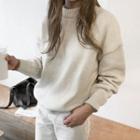 Crewneck Drop-shoulder Sweater Ivory - One Size