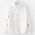 Striped Embroidery Shirt