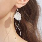 925 Sterling Silver Petal Swirl Dangle Earring 1 Pair - As Shown In Figure - One Size