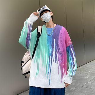 Drippy Print Sweater