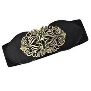 Flower Alloy Buckled Elastic Belt