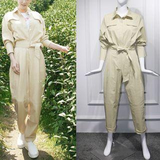 Plain Jumpsuit With Sash
