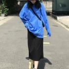 Plain Pullover / Midi Skirt