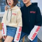 Couple Matching Letter Mock Two-piece Long-sleeve Hoodie