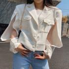 Slit-sleeve Flap-pocket Jacket
