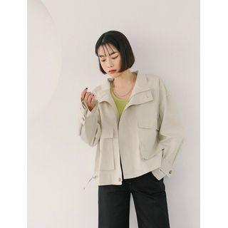 Drawstring-hem Oversized Safari Jacket