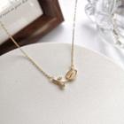 Alloy Rose Pendant Necklace 1 Pc - As Shown In Figure - One Size