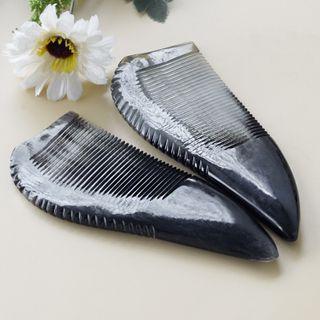 Horn Hair Comb 913 - Black - 16cm