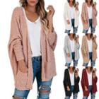Open-front Batwing-sleeve Cardigan
