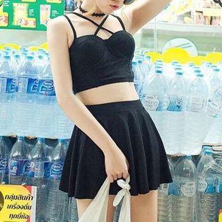 Set: Cross Back Bikini + Swim Skirt
