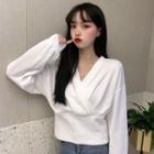 V-neck Ruched Pullover