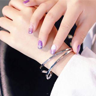 Lettering Layered Open Bangle