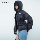 Letter Hooded Oversize Jacket