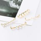 Faux Pearl / Wavy Alloy Shoe Decoration