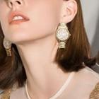 Rhinestone Watch Design Dangle Earring