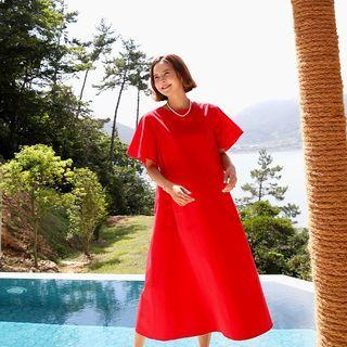 Vivid Long Trapeze Dress