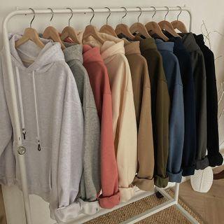 Fleece-lined Hoodie In 10 Colors