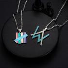 Couple Matching Letter Pendant Chain Necklace