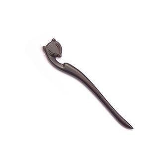 Fox Wooden Hair Stick 1 Pc - Black - One Size