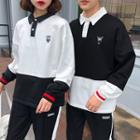 Couple Matching Zebra Embroidered Pullover / Sweatpants