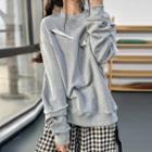 Asymmetrical Sweatshirt Gray - One Size