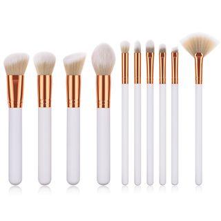 Set Of 10: Makeup Brush Set Of 10 - T-10146 - As Shown In Figure - One Size