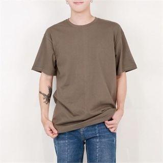 Plain Roundneck Cotton T-shirt In 6 Colors
