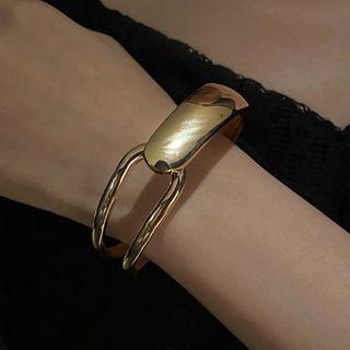 Layered Bangle 1 Pc - Gold - One Size