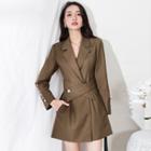 Long-sleeve Wrapped Coat Dress