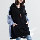 Striped Panel Oversize Hoodie