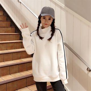 Letter Fleece-lined Long-sleeve Sweatshirt 001.455 - M