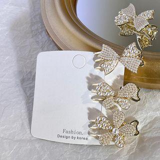 Flower / Bow Faux Pearl Alloy Hair Clip