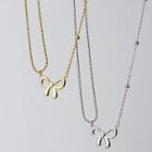 Bow Layered Chain Necklace