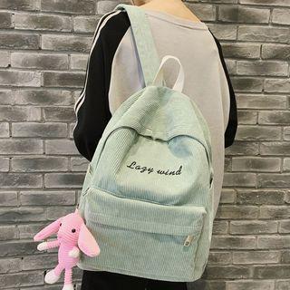 Embroidered Lettering Backpack